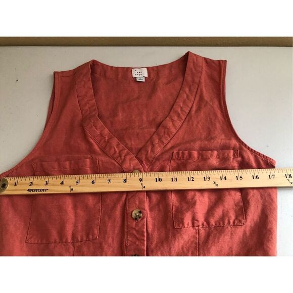 a new day women linen blend jumpsuit size small - Picture 10 of 13